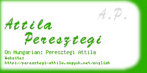 attila peresztegi business card